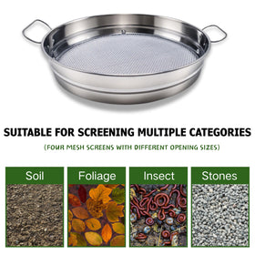 QUTIING compost sifter with four screens allows precise particle separation.