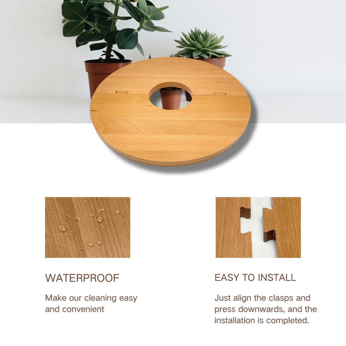 QUTIING indoor plant protector grid keeps soil tidy and houseplants secure.