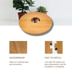QUTIING indoor plant protector grid keeps soil tidy and houseplants secure.