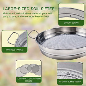 QUTIING multipurpose garden sifter supports various particle separation needs.