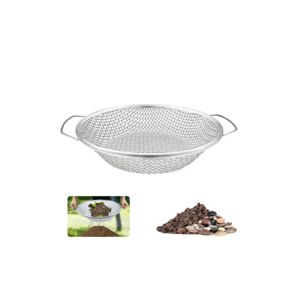 QUTIING soil sifter with handle enables easy garden debris separation.
