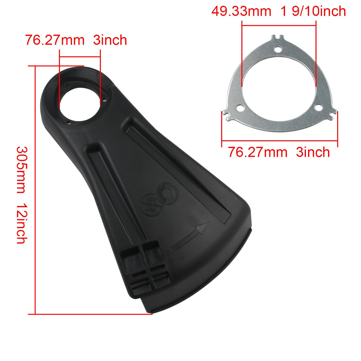Quueparts shield kit for Echo SRM-210 improves cutting control and debris containment.