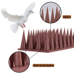 Quunoot Bird Spikes installed on a fence for discreet deterrence