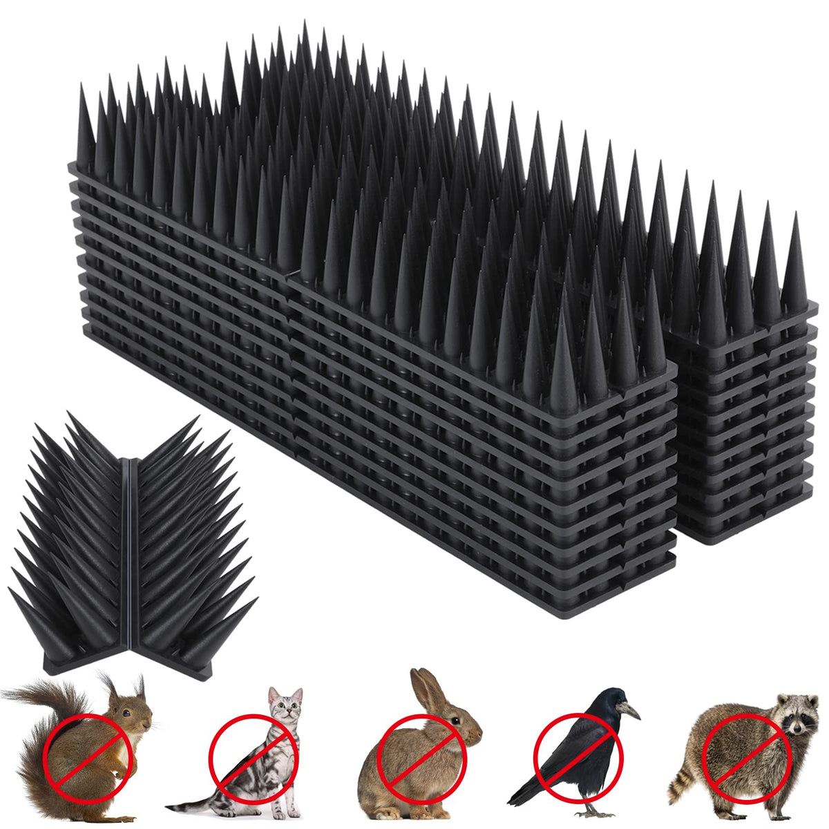 Quunoot Bird Spikes for outdoor setup deter birds and protect edges