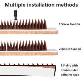 Quunoot Bird Spikes protect gardens and porches from pest birds