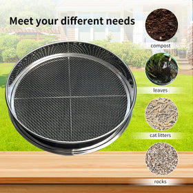 QUTIING mesh screens provide 3/6/9/12 mm particle size options.