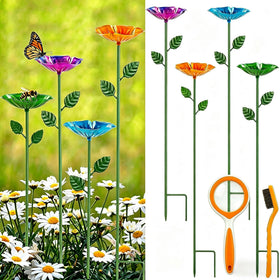Quzovlta Bee Watering Station green cups attract bees and butterflies in the garden