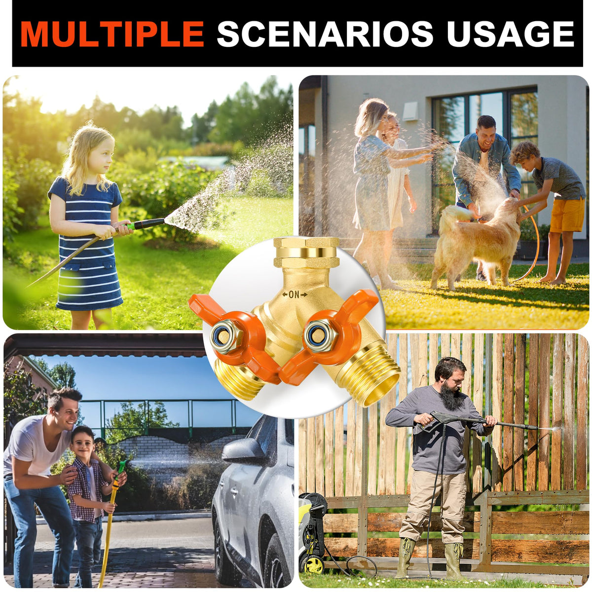 Qvamodo full-flow splitter ideal for drip irrigation and hoses