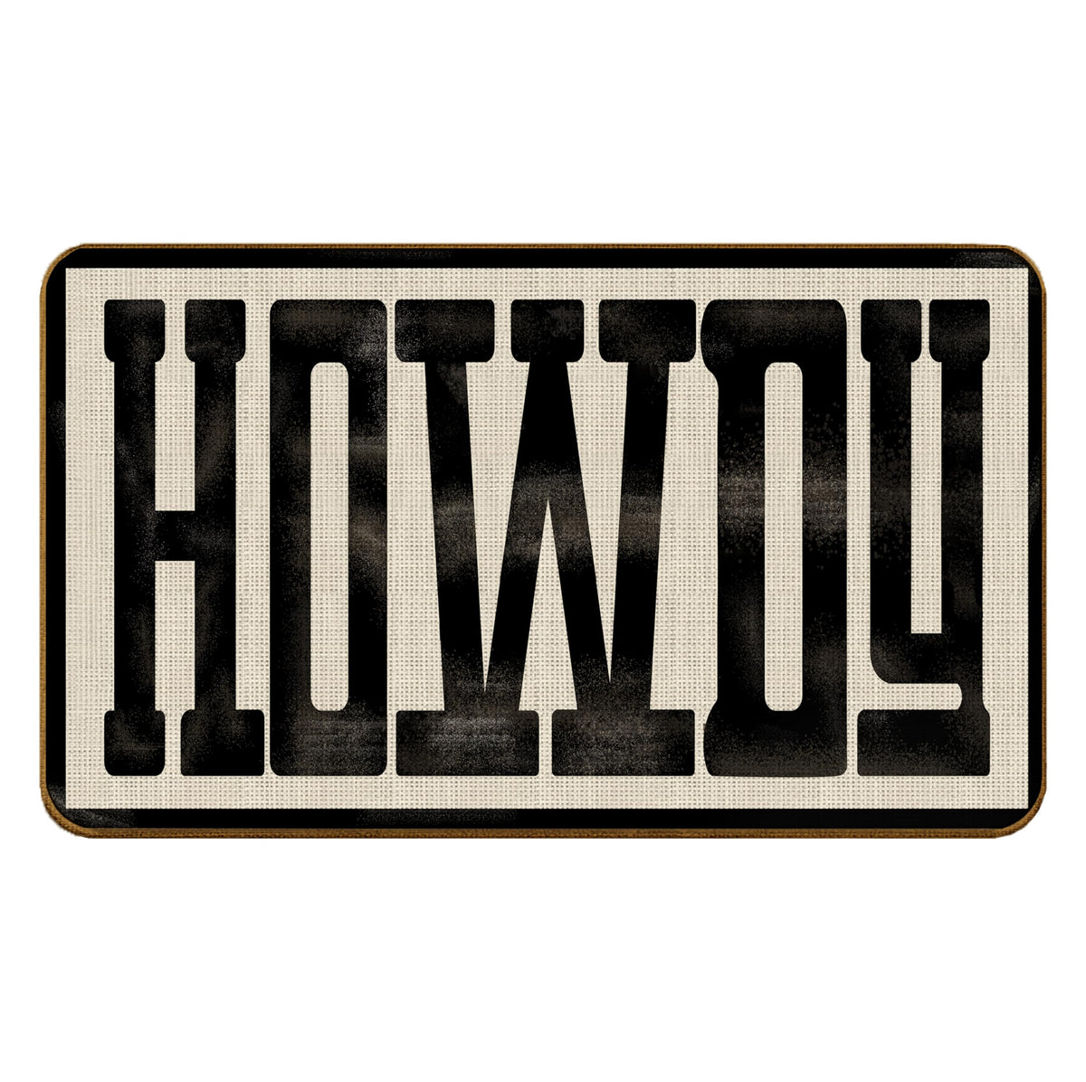Qvapt Howdy Doormat with western farmhouse style adds rustic curb appeal.