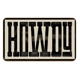 Qvapt Howdy Doormat with western farmhouse style adds rustic curb appeal.