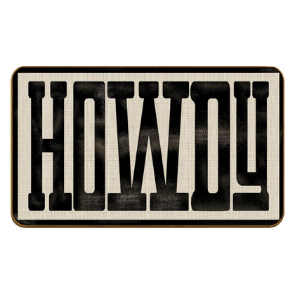 Qvapt Howdy Doormat with western farmhouse style adds rustic curb appeal.