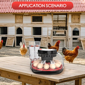 QVKHPCL incubator viewing window with LED inspection light for embryo checks.