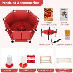 QVVCOOP chicken heater with remote control provides adjustable warmth for chicks.