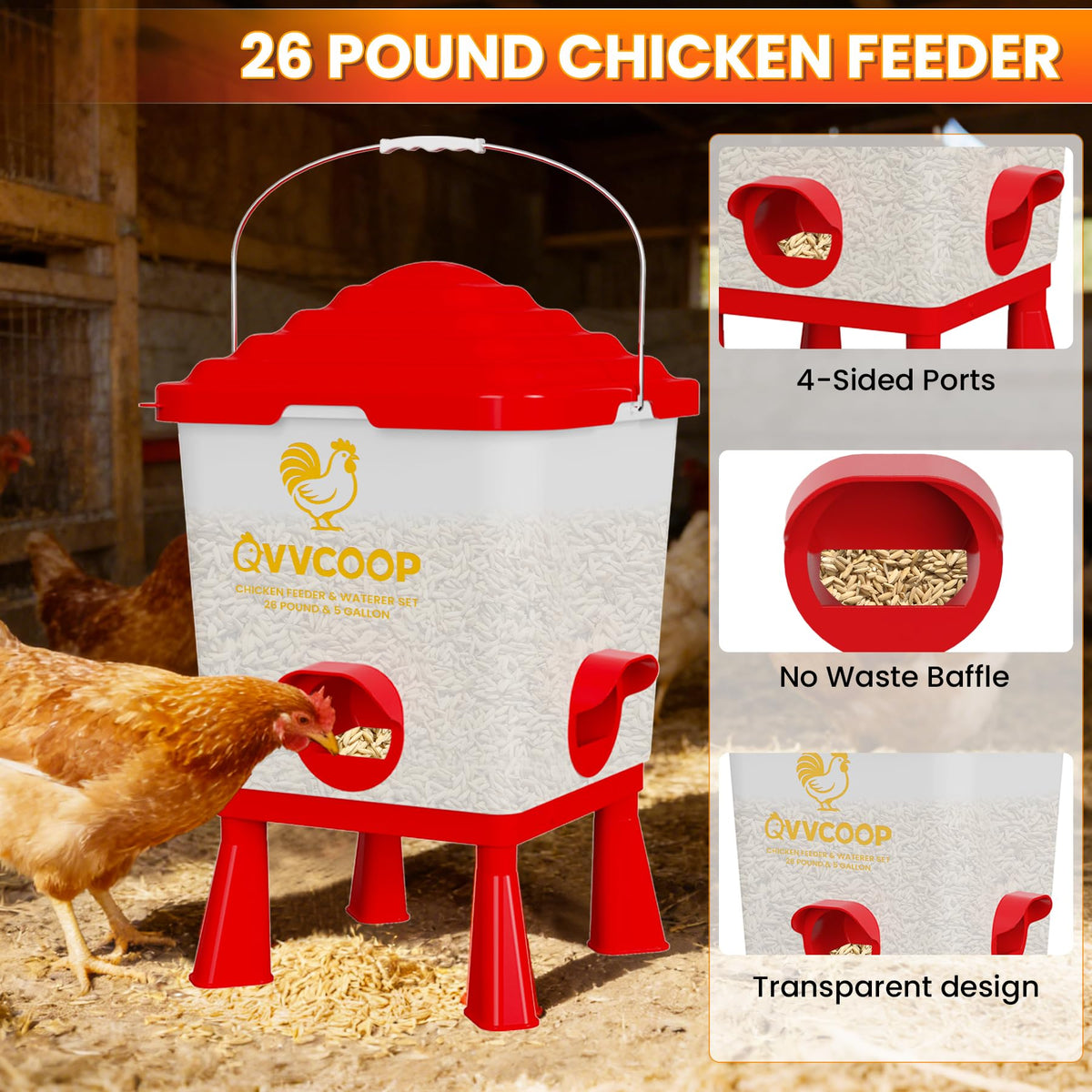 QVVCOOP detachable water cups enabling fast rinsing