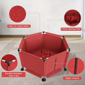 QVVCOOP moisture-absorbing bedding reduces odors, keeping the brooder clean.
