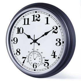QWARVEL thermometer display on dial for indoor-outdoor temperature awareness.