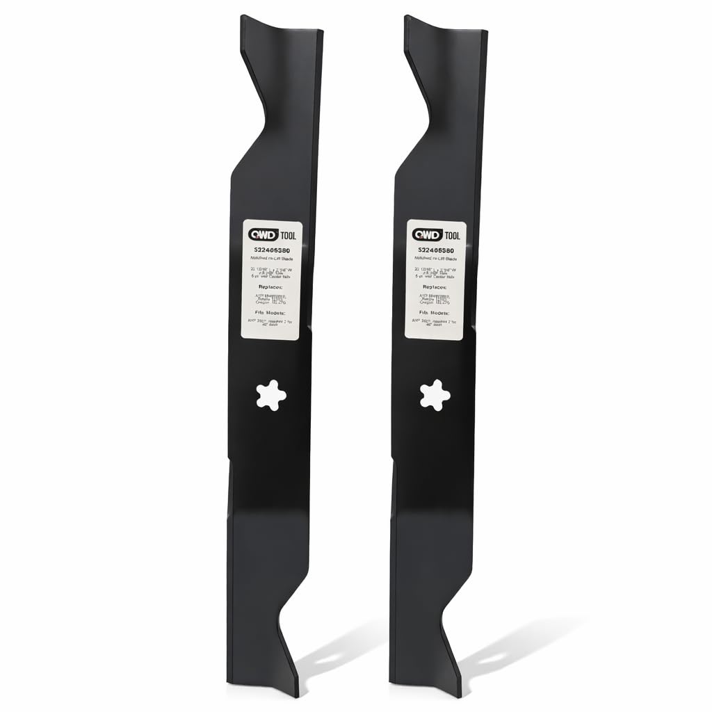 QWD 532405380 mower blades for Husqvarna 46-inch deck deliver improved airflow and bagging performance.