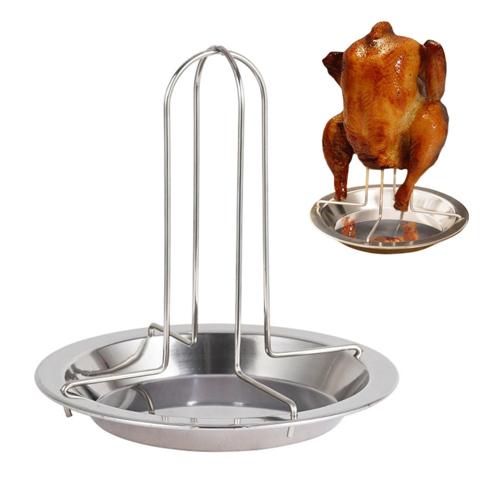 QWLWBU chicken roaster rack stabilizes poultry for even browning