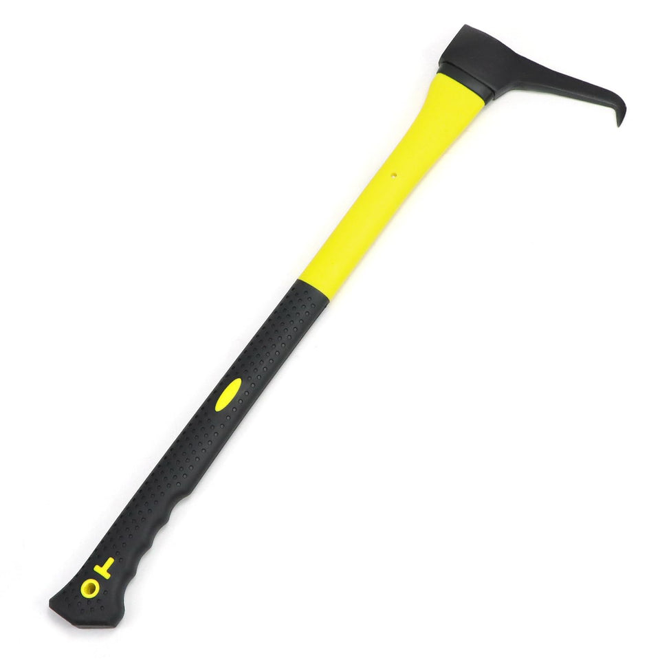 QWORK 28-inch hookaroon with carbon steel spike for secure wood engagement.