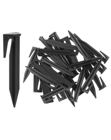 QWORK boundary stakes with bayonet tip for secure garden edging and quick installation.