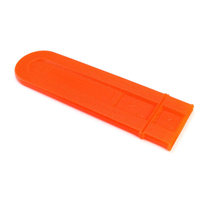 QWORK chainsaw chain cover front view highlights durable 14-inch protection.