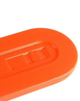 QWORK universal-fit cover shown on different chainsaw bars demonstrates adaptability