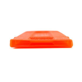 QWORK chain cover material closeup reveals impact-resistant plastic durability.