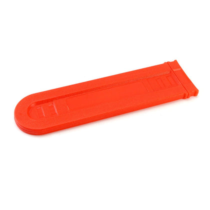 QWORK chainsaw cover made of impact-resistant plastic guarding the bar and chain