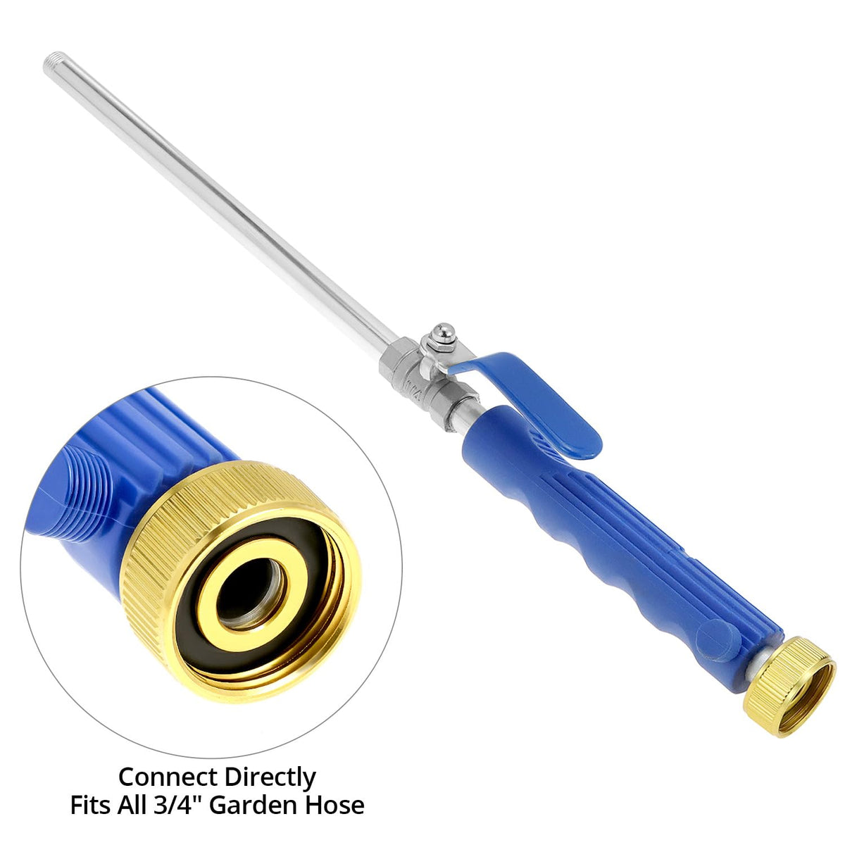 QWORK compatible with standard 3/4 and 1 inch garden hoses