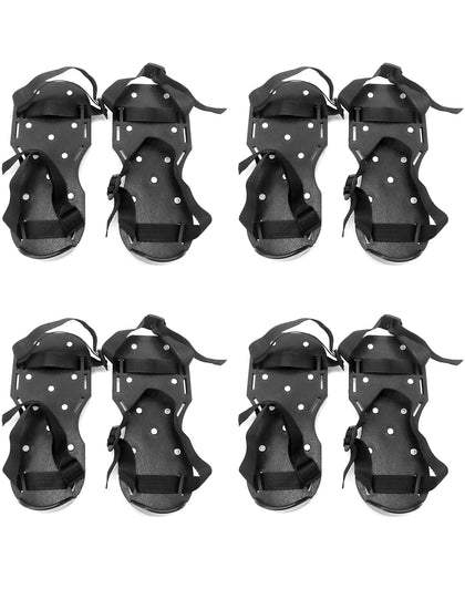 QWORK Epoxy floor spiked shoes with adjustable straps for a comfortable fit on long shifts.