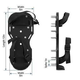 QWORK Spiked footwear improves traction during epoxy resin application.