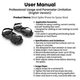 QWORK Spiked footwear designed for epoxy and cement overlays with reliable movement control.