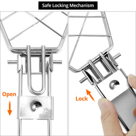 QWORK locking basket allows flipping both sides at once.
