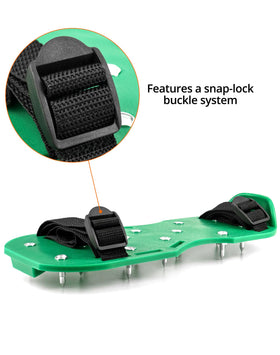 QWORK Gunite Spiked Shoes with 13 spikes provide stable footing on epoxy.