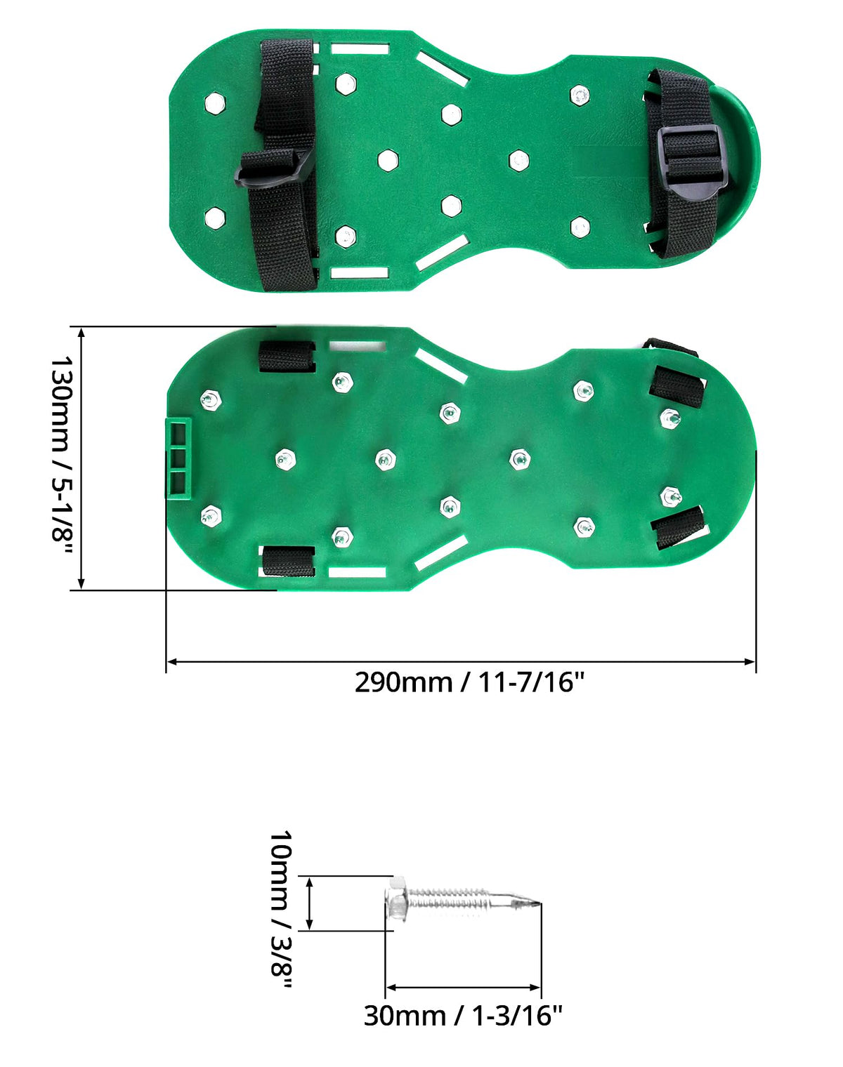QWORK Gunite Spiked Shoes ideal for resin overlays and surface installation.