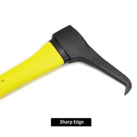 Secure spike design minimizes wood slips during lifting.