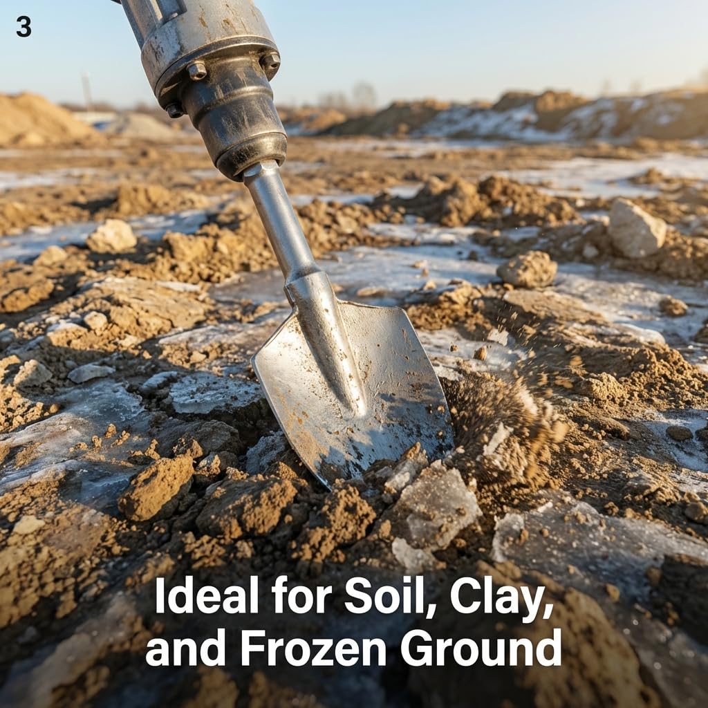 QWORK landscaping scoop aids trench cleaning and ground preparation
