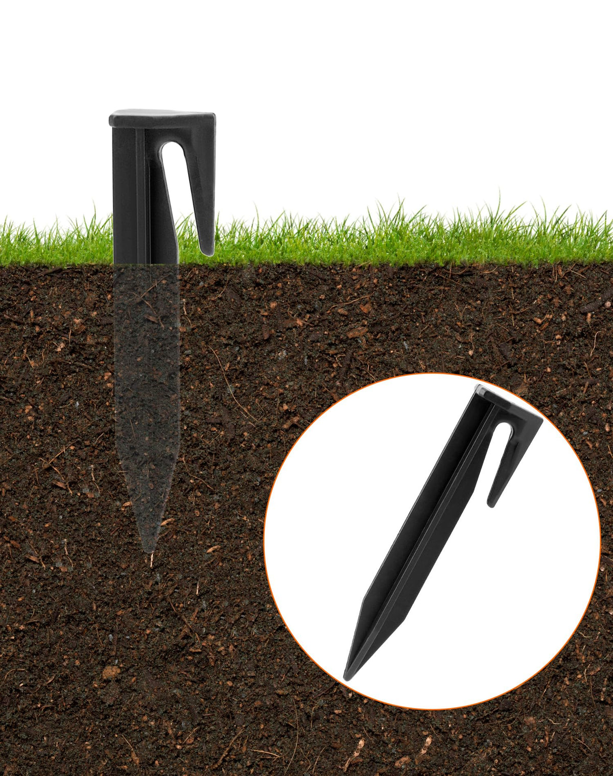 QWORK plastic stakes designed for durable garden edging and neat borders.