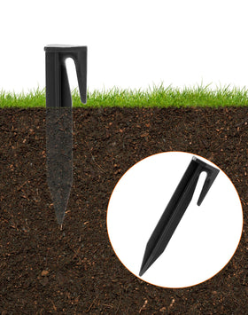 QWORK plastic stakes designed for durable garden edging and neat borders.