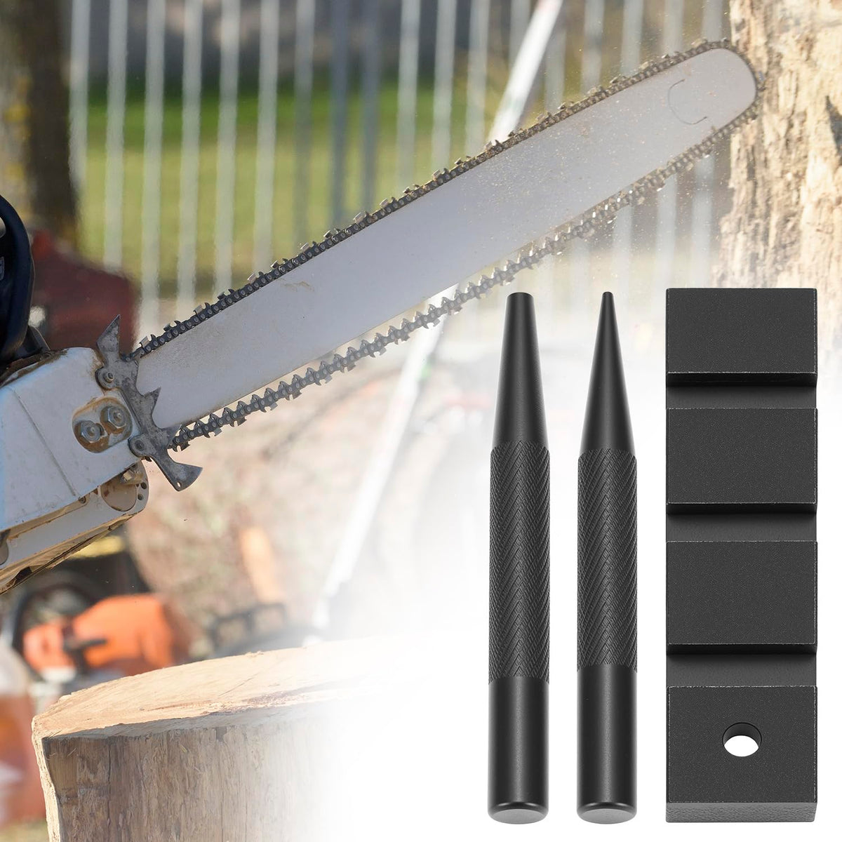 QWORK tooling packaging showing portable setup for outdoor repairs.