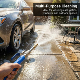 QWORK wand with multiple nozzles for fan, jet, and adjustable spray