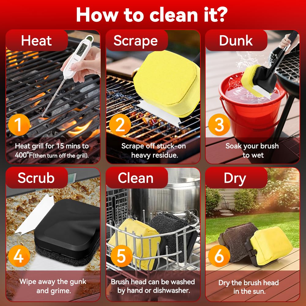 Removable cleaning head for easy dishwasher safe maintenance