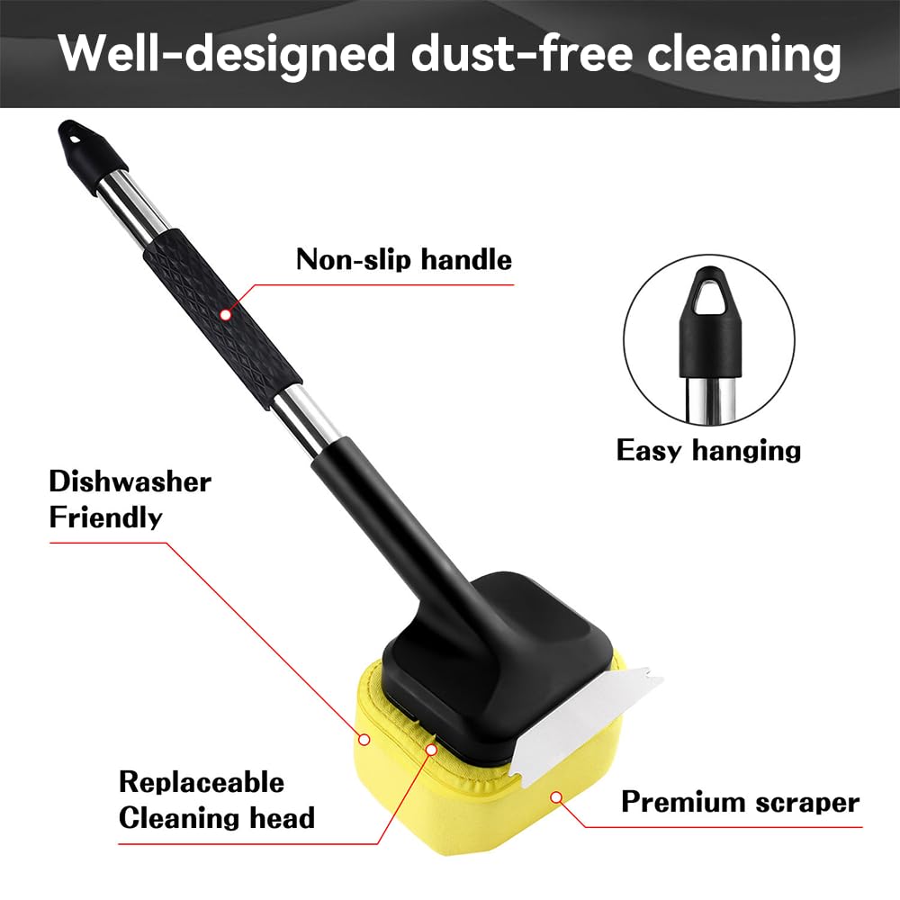 Two replaceable cleaning heads extend tool life and save money