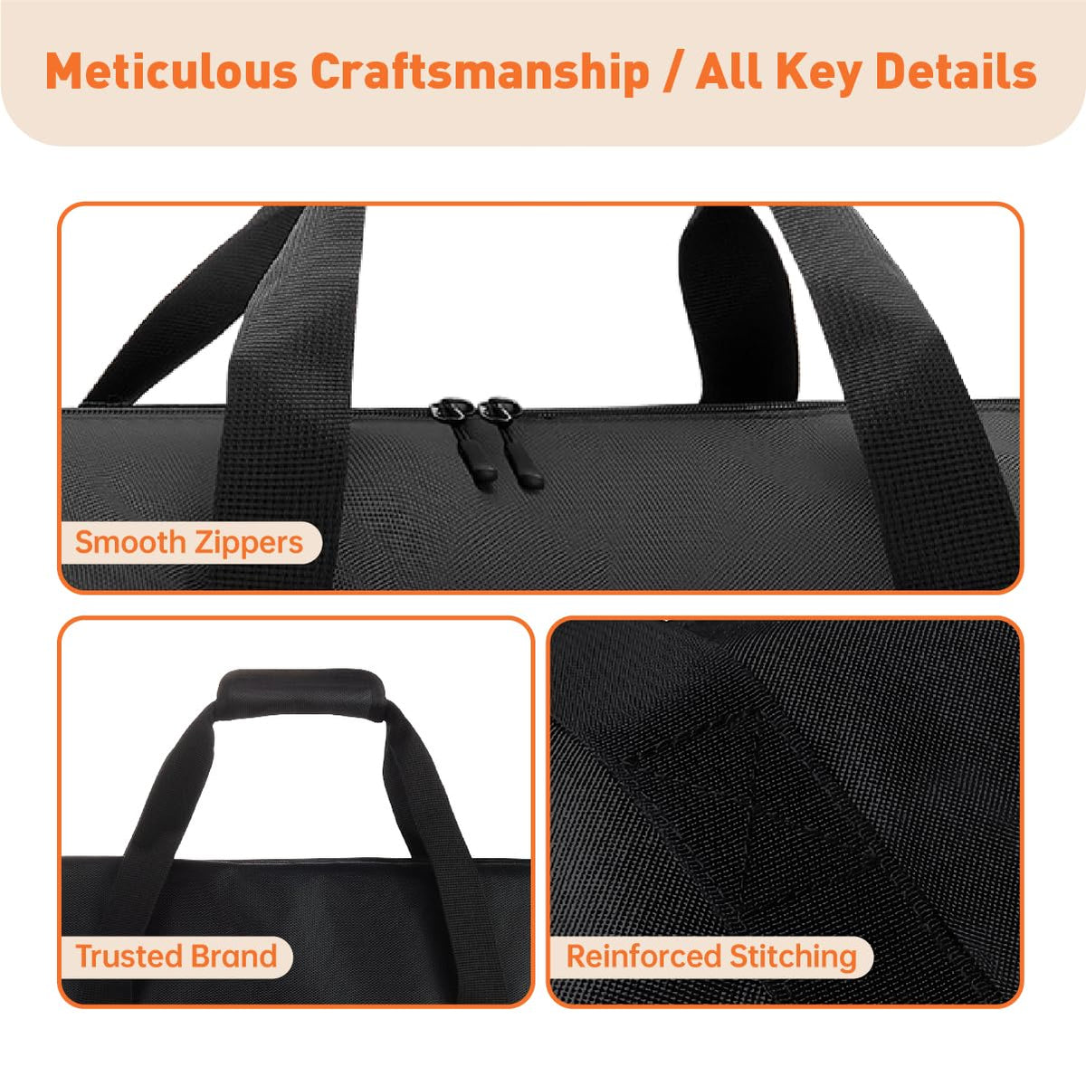 QYILUARE external pocket stores spatulas and brushes for quick access