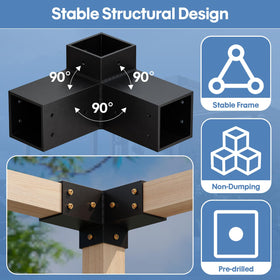 QZER fast install brackets with pre-drilled holes for easy assembly.