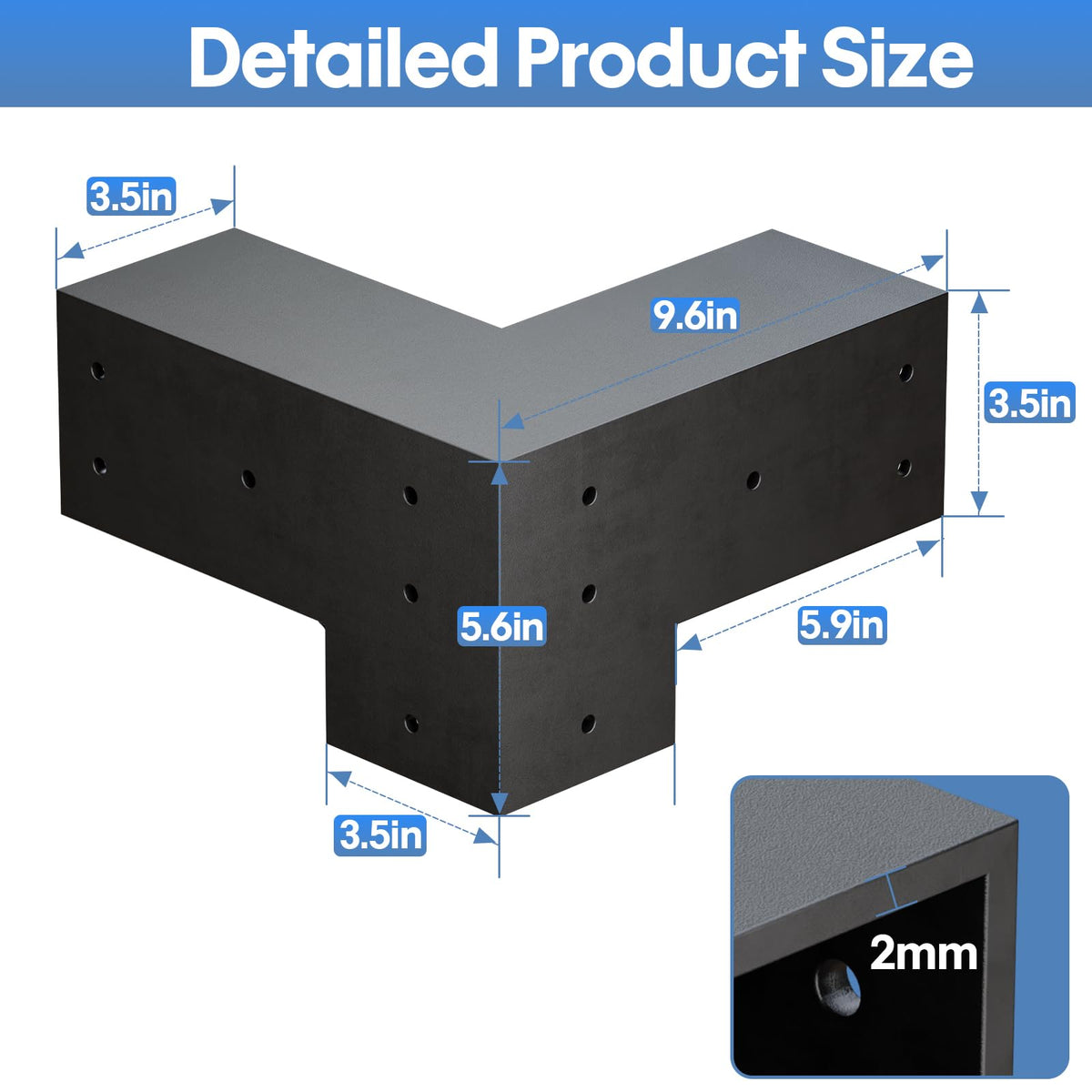 QZER 4x4 lumber-fit bracket keeps outdoor structures securely aligned.