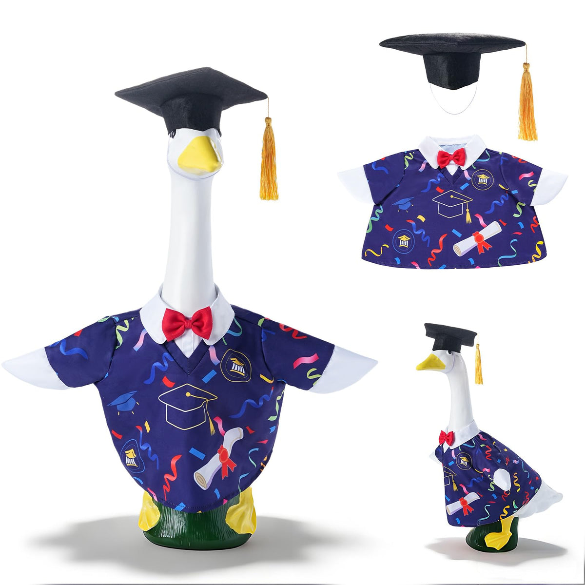 QZHPTBU graduation goose top confetti print adds festive color to outdoor decor