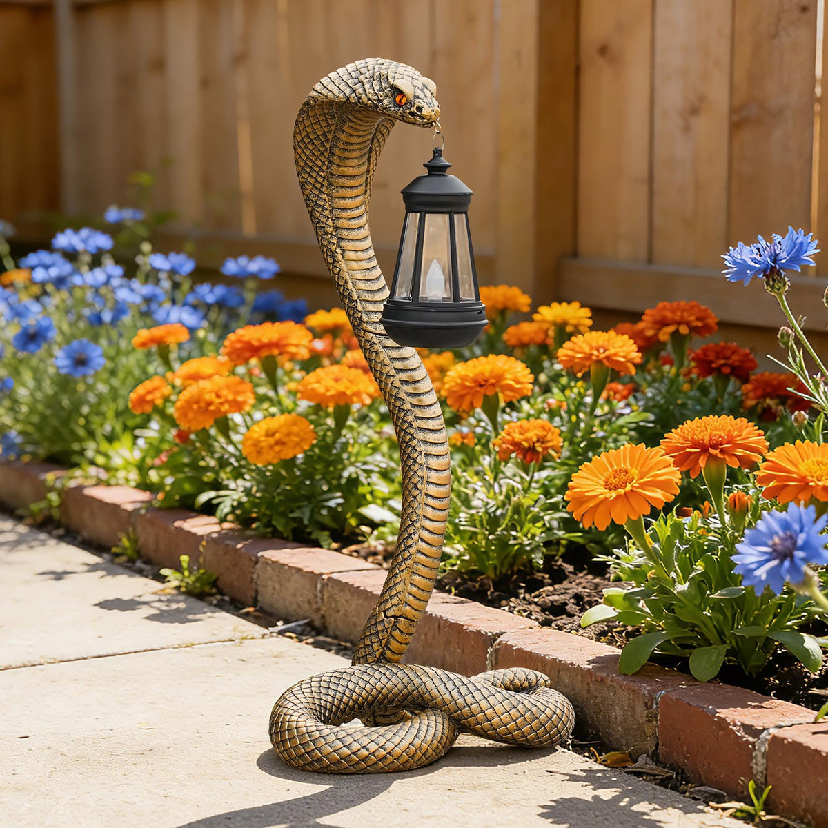 QZJDDZSW patio snake light enhances curb appeal and ambiance.