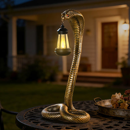 QZJDDZSW snake lantern garden statue lights your outdoor space at night.