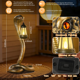 QZJDDZSW snake statue resin durable yard decor for year-round use.